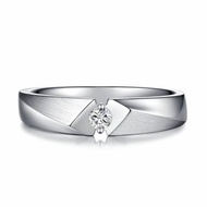 鑽石白鋼 男戒 幸福幾何