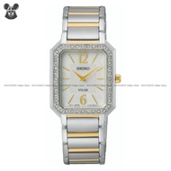 SEIKO SUP466P1 Women's Watch 2-hands Solar SS Bracelet Mother of Pearl Silver Gold *Original
