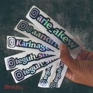 Custom hologram ig name Sticker