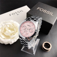 Fossil Large Dial Fashion Trend Quartz Movement Chinese Watch Women's Watch Stainless Steel Dial