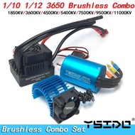 YSIDO 3650 3600KV 5400KV 9500KV Brushless Motor 60A 80A 120A ESC for 1/10 Traxxas HSP Tamiya Arrma R