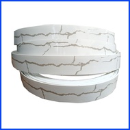 ➹ ◭ ▱ Glossy MarbleWhite Edging / Edge Banding UNICA Laminated Edge Banding PVC 10meters x 21mm x 0