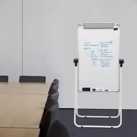 White Board 36x24 Inch Double Sided Flip Aluminum Frame Steel Stand Portable for Office School Class