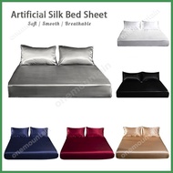 Silk Bedsheet Full Garterized Smooth & Silky Bedsheet Cooling Silk Bedsheet Mattress Protectors