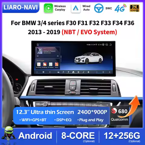 BT Android Auto GPS 4G Car Video Multimedia Player for BMW 3/4 series F30 F31 F32 F33 F34 F36 2013 -
