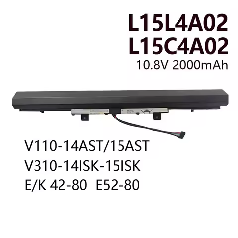 For lenovo v110 v310-14 15isk/ikb e52 e42-80 l15l4a02 laptop battery