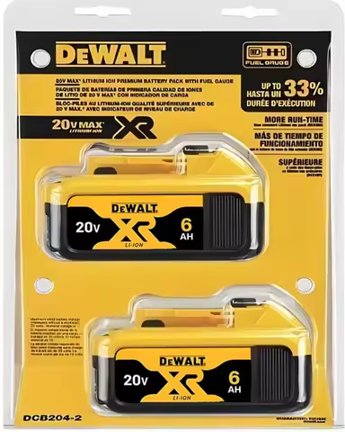 High Rate 100% Genuine Dewalt 20V Battery, Dewalt DCB200 Power Tool Battery2AH 5AH 6AH Rechargeable 