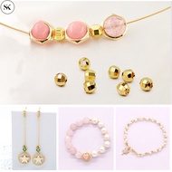 SK 14k Gold-Wrapped Long-Lasting Color Retention Diamond Pattern with Beads diy Beaded Bracelet Neck