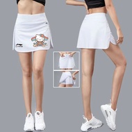 Li Ning Badminton Skirts 2024 New Sports Short Skirt Quick drying Anti fading Pant Skirt Running Fitness Yoga Half Skirt Tennis Skirt Badminton Skirt Tennis Shorts Skirt