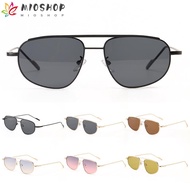 MIOSHOP Irregular Square Frame Fashion Metal Frame UV400 Lens 90s Glasses