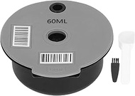 Reusable Coffee Capsule Cup Coffee Filter with Spoon Brush, Food Grade PP and 304 Stainless Steel, D