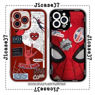 JM CASE SpiderMan collage square edge iphone CASE 6plus/6s/6splus/7/7plus/8/8plus/x/xs/11/12/pro/max
