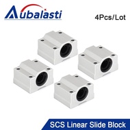 4Pcs Linear Motion Ball Bearing Slide Block Bushing SCS6UU SCS8UU SC10UU SCS12UU Linear Shaft CNC 3D