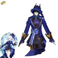 Genshin Impact Hydro Archon Focalors cosplay costume Furina cosplay Set and wig and shoes Furina Bla