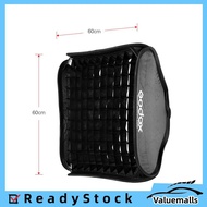 Valuemalls Godox 60 x 60cm/24 24inch Flash Softbox Diffuser with S2-type Bracket Bowens Mount Carry 