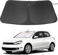 Windshield Sun Shade Custom Fit for 2009-2014 Volkswagen VW Golf/Rabbit/GTI/R32 MK6 5K Accessories F