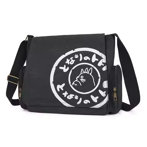 Japanese and Korean canvas bags Anime periphery My neighbor is Chinchilla shoulder bag Totoro backpa