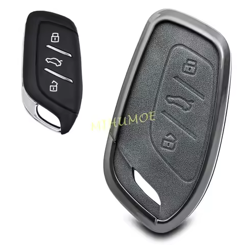 Metal Leather Car Remote Key Case Cover Protector For MG4 MG5 EV MG HS GT ZS EV MG3 MG6 3 Buttons Ac