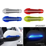 ✨ Hot Sale ✨2Pcs Night Warning Safety Reflective Sticker Rearview Mirror Luminous Stickers Car Door Protection Warning S