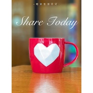 🧡🧡Starbucks Ready Stock Tanabata Valentine's Day Limited Gift Red Three-Dimensional Embossed Love Heart Love Life Mug
