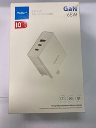 Rock GaN 氮化鎵 65W 充電器 2C1A 連英規插頭