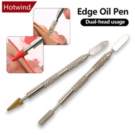 HOTWIND Dual-Head Leather Edge Oil Pen 2-in-1 Edge Oil Applicator Roller Tool for DIY Leather Craft 