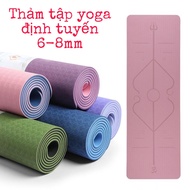 Premium 6 - 8mm Routing Gym Yoga Mat, Compact, Convenient Travel 88324 Duc Tai Store