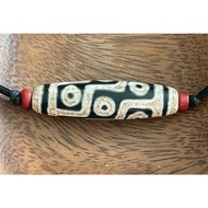 Rare Powerful 9 Eye Tibetan Dzi Bead Nine Eyed Tibet Pendant