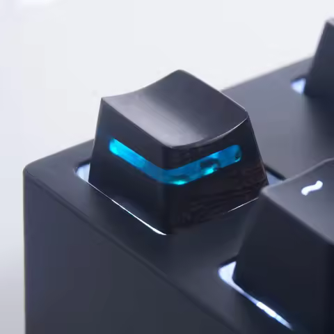 Mechanical Keyboard Black Wooden Keycaps Ebony R1 R2 R3 R4 1U ESC WASD Arrow 1.25U Ctrl Win FN Alt 1