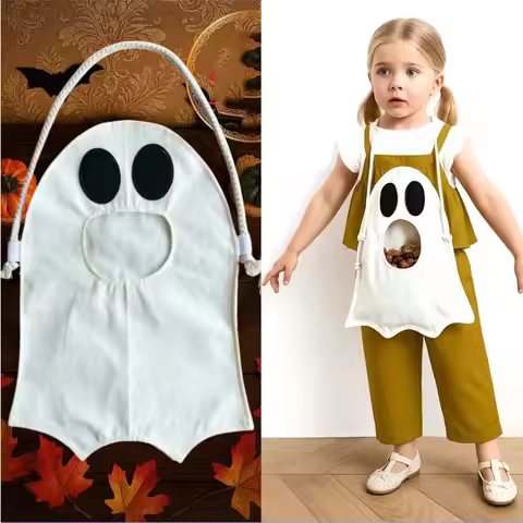 Child Halloween Candy Bags Ghost Shouder Bags Children Trick or treat Festival Bag
