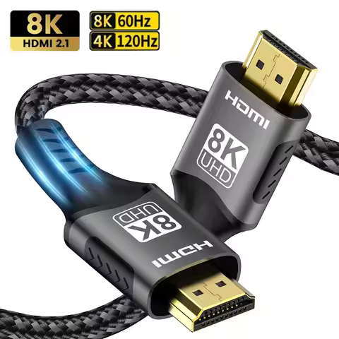 8K HDMI-compatible Cable 8K@60Hz 4K@120Hz 48Gbps HDMI2.1 Cable HDR 3D Effect Video Cable for HDTV PC