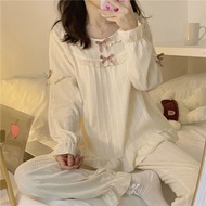 ANAIS women's pajamas, long-sleeved ruffles, cream color, cute and airy 217 ET-4
