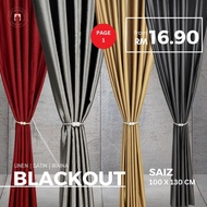 IP CURTAIN 80% Blackout W100cm x H130cm Hook / School Window Ring / Short Window / Nako Window