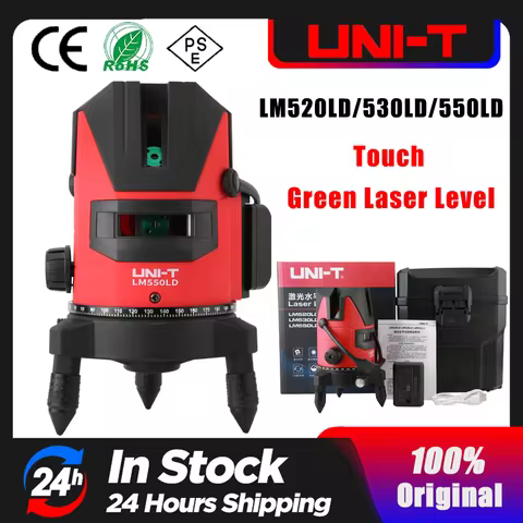 UNI-T Laser level LM520LD LM530LD LM550LD 2/3/5 Cross Lines Self-Leveling 360 Rotatable 3D Green Las