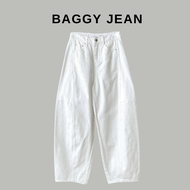 Simplestyle.byd Baggy Jean กางเกงยีนส์ขาโค้ง Barrel Jean