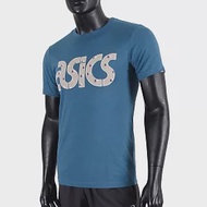 Asics Shirts [2191A333-401] 男 短袖 復古 LOGO 上衣 T恤 休閒 藍 XL 藍/卡其