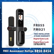 Face/Palm Recognition Digital Door Lock + Biometrics Metal Gate Lock | SINGGATE FR055 + FM021 BUNDLE