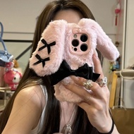 Plush Rabbit Ears Apple 16 Phone Case 15iPhone14/13 All-Inclusive 12/11XR/7P Soft 6PI260412