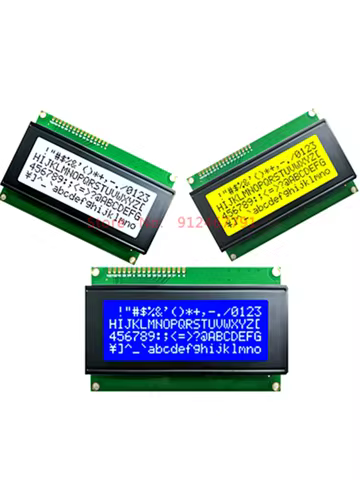5V LCD Display 2004 20X4 Blue Yellow Screen LCD2004 I2C IIC Adpater Board HD44780 English Japanese F