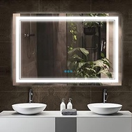 48\"x 32\" Touch Control LED Bathroom Vanity Mirror with Anti-Fog Wall Mount Makeup