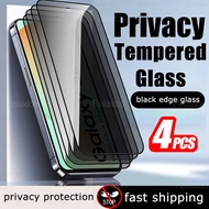 4Pcs Anti-Peeping Screen Protector For Samsung Galaxy S24 FE Privacy Tempered Glass Film Samsung S25