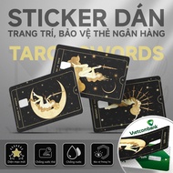 TAROT SWORDS Decorative Stickers (SET OF 3) - ATM Card Sticker (Apartment Card, Vehicle Card, Debit,