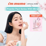 IM MEME OFFICIAL I'm Powder Pact Series With Mirror - Oil Cut | Purple Cotton Tone Control | Pink Bl