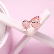 Sanrio Kawaii Little Twin Stars Ring Girl Cartoon Sweet Diamond All-Match Adjustable Ring Fashion Personality Bestie Couple Ring