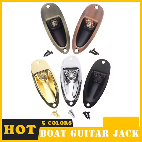 Boat Guitar Jack Plate 6.35mm Guitarra Pickup 1/4 Output Input Jack Socket for Strat Stratocaster El