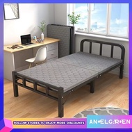 Foldable Bed Office Single Bed Frame Room Rental Housing Beds Super Single Bed