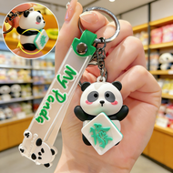 Creative and cute Chengdu rotating Panda animal keychain exquisite fashion car bag pendant gift for 