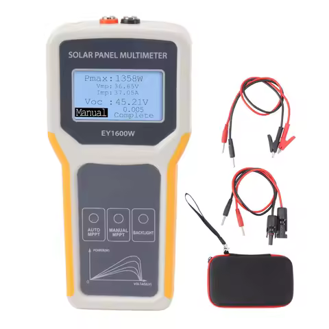 EY1600W Solar Panel Tester Photovoltaic Multimeter with Backlight MPPT Open Circuit Voltage Tool for