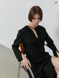 Junes Hope - Cleo Dress เดรสแขนยาว เดรสทำงาน ชุดทำงาน ชุดยาว เดรสยาว เสื้อผ้าผู้หญิง