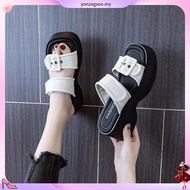 NYC Kasut Perempuan Casey Slip-On Wedges Sandal -N72413-TF02SV-1-BLACK